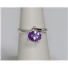 Image 2 : LIGHT PURPLE CZ .925 STERLING SILVER RING