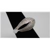 Image 1 : BEAUTIFUL .925 STERLING SILVER BOLD SHAPE RING W/ CZ EM