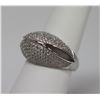 Image 2 : BEAUTIFUL .925 STERLING SILVER BOLD SHAPE RING W/ CZ EM