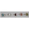 Image 1 : Deal of The day Mix of Muti Color Ring Set of 5 .925 St