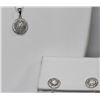 Image 1 : BEAUTIFULL .925 STERLING SILVER  CZ STONE PENDANT SET W