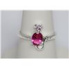 Image 1 : PINK CZ .925 STERLING SILVER RING