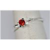 Image 1 : SILVER PLATED RED RHINESTONE RING