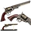Image 1 : WESTERN STYLE 13" REVOLVER DISPLAY GUN W/STAND AND ENGR