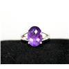 Image 1 : .925 STERLING SILVER AMETHYST RING 8.00 CTW