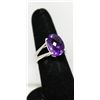 Image 2 : .925 STERLING SILVER AMETHYST RING 8.00 CTW