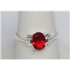 Image 2 : CZ GARNET .925 STERLING SILVER RING