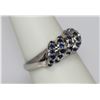 Image 2 : 0.92 CTW SAPPHIRE RING .925 STERLING SILVER