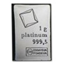 1 gram Platinum Bar - Valcambi