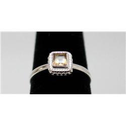 NATURAL 0.65 CTW CITRINE RING .925 STERLING SILVER