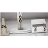 Image 2 : .925 STERLING SILVER INFINITY SYMBOL SET W/BLACK AND CL