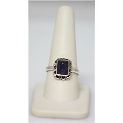 3.35 CTW Modern Style Tanzanite Rectangle Ring .925 Ste