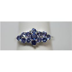 0.75 CTW TANZANITE RING .925 STERLING SILVER