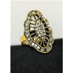 BRASS RING W/CZ