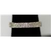 Image 2 : 14K GOLD POLISH ON .925 STERLING SILVER BAND RING W/ WH
