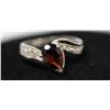Image 2 : .925 STERLING SILVER 1.35 CTW GARNET RING