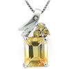 Image 1 : GENUINE CITRINE 2.12 CTW PLATINUM PLATED .925 STERLING