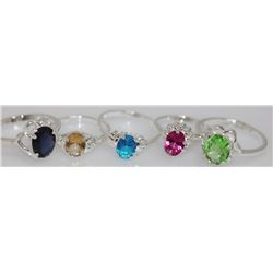 DEAL OF THE DAY! SET OF 5 RINGS MIX COLOR AND SHAPES .9