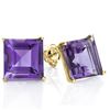 Image 1 : GENUINE 1.00 CTW AMETHYST 10K SOLID YELLOW GOLD EARRING
