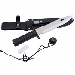 13" SURVIVAL KNIFE COMES W/SURVIVAL KIT AND SHEATH