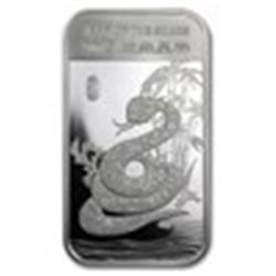 1 oz Silver Bar (2013 Year of the Snake)