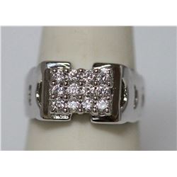 0.70  CZ RING .925 STERLING SILVER