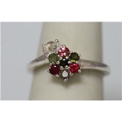 0.75 CTW SEMIPRECIOUS RING .925 STERLING SILVER