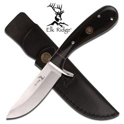 ELK RIDGE BLACK PAKKAWOOD HANDLE HUNTING KNIFE