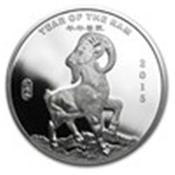 1 oz Silver Round (2015 Year of the Ram)