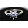 .925 STERLING SILVER .89 CTW TANZANITE RING