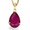 GENUINE 0.50 CTW RUBY 10K SOLID YELLOW GOLD PENDANT