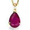 Image 1 : GENUINE 0.50 CTW RUBY 10K SOLID YELLOW GOLD PENDANT