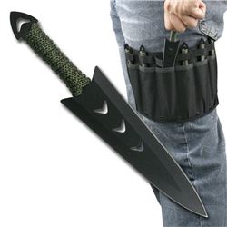 6.5" STAINLESS STEEL THROWING KNIFE SET W/NYLON SHEATH