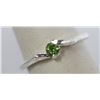 Image 1 : SILVER PLATED LIGHT GREEN RHINESTONE RING