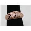 Image 2 : BEAUTIFUL 14K ROSE GOLD PLATED ROUND BAND RING W/ CZ EM