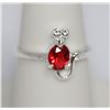 Image 2 : CZ GARNET .925 STERLING SILVER RING