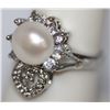 Image 2 : WHITE PEARL WITH ILLUSIONS AND CZ RING