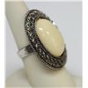 Image 2 : Antique Style Oval CZ Ring