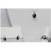 Image 1 : BEAUTIFULL .925 STERLING SILVER RED CZ STONE PENDANT SE