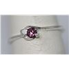 Image 1 : SILVER PLATED LIGHT PURPLE RHINESTONE RING