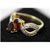 Image 2 : 14K GOLD PLATED GARNET RING 2.01 CTW