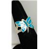 Image 1 : BLUE BUTTERFLY RING .925 STERLING SILVER