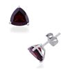 Image 1 : GENUINE 0.91 CTW GARNET PLATINUM PLATED .925 STERLING S