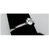 Image 2 : .925 STERLING SILVER CLEAR CZ SOLITAIRE RING