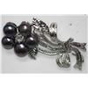 Image 2 : BLACK PEARL AND CZ BROOCH