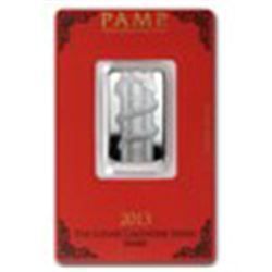 10 gram Silver Bar - Pamp Suisse (Year of the Snake)