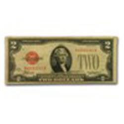 1928s $2.00 U.S. Notes Red Seal VG/VF