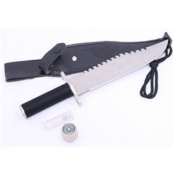 14" SURVIVAL KNIFE COMES W/SHEATH AND SURVIVAL KIT