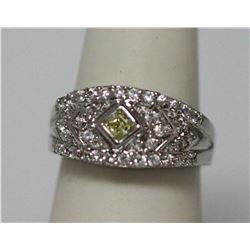 1.10 CTW Natural CZ Ring .925 Sterling Silver