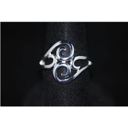 SWIRLS FASHION .925 STERLING SILVER RING